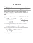 Heat Transfer (ME-345) - Department of Mechanical Engineering