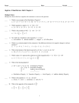 ExamView - Algebra 1 Sem 1 FINAL review Ch. 1.tst