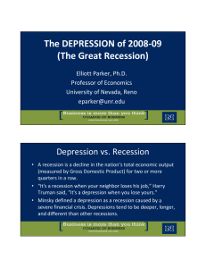 The DEPRESSION of 2008-09 (The Great Recession)