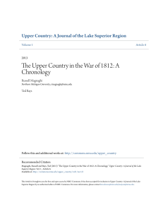 The Upper Country in the War of 1812: A