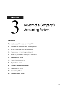 Review of a Company`s Accounting System