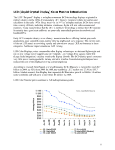 LCD (Liquid Crystal Display) Color Monitor Introduction