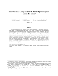 The Optimal Composition of Public Spending in a Deep Recession