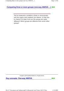 Comparing three or more groups (one-way ANOVA ...)