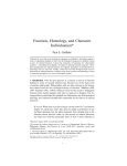 Function, Homology, and Character Individuation