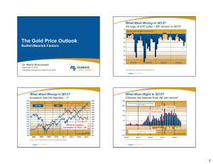 The Gold Price Outlook
