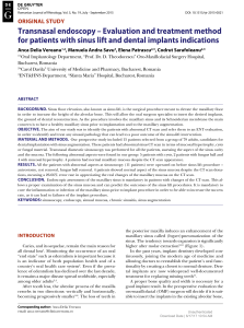 Transnasal endoscopy – Evaluation and treatment