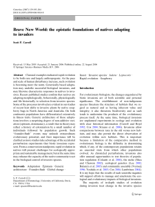 Brave New World: the epistatic foundations of natives adapting to