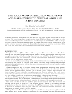 THE SOLAR WIND INTERACTION WITH VENUS AND MARS