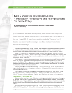 Type 2 Diabetes in Massachusetts: A Population Perspective and Its