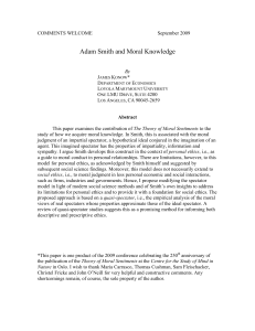 Normative Behavioral Economics and Adam Smith