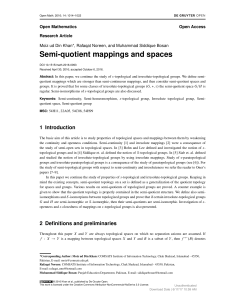 Semi-quotient mappings and spaces