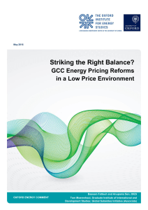 Striking the Right Balance? - Oxford Institute for Energy Studies