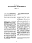 At Issue: Sex and Gender in Schizophrenia