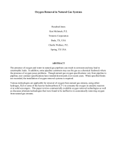 Oxygen Removal in Natural Gas Systems