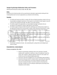 Sample Psychotropic Medication Policy and Procedure