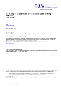 Modeling of evaporation processes in glass melting furnaces
