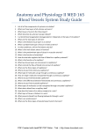 Anatomy and Physiology II MED 165 Blood Vessels System