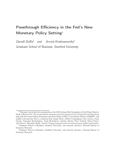 Passthrough Efficiency in the Fed`s New Monetary Policy Setting