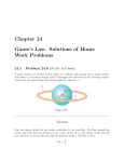 Chapter 24 Gauss`s Law. Solutions of Home Work Problems