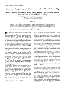 Centromere-Linkage Analysis and Consolidation