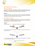 Rearranging Linear Equations