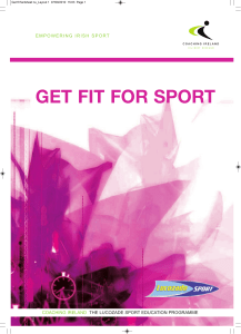 get fit for sport - The Irish Sports Council