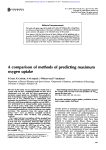 Maximum oxygen uptake