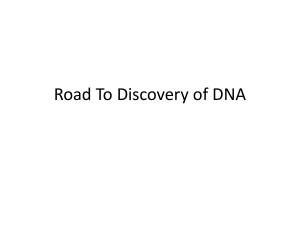 Road To Discovery of DNA