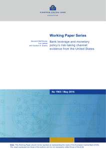 Bank leverage and monetary policy`s risk-taking - ECB