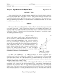 Torque: Equilibrium of a Rigid Object Experiment 11