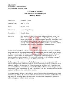 University of Houston Oral History of Houston Project Houston History