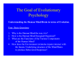 The Goal of Evolutionary Psychology