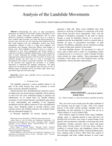 Analysis of the Landslide Movements