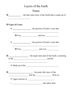 Guided Notes for Layers of the Earth and Convection
