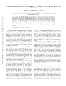 Hydrogen storage of calcium atoms adsorbed on graphene: First