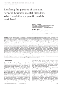 Resolving the paradox of common, harmful, heritable mental disorders