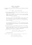 Math 60 – Linear Algebra Solutions to Midterm 1 (1) Consider the