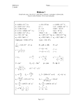 Midterm 1 - UF Physics