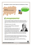 Worksheet: Lamark versus Darwin`s Evolutionary Theory