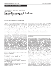 Buprenorphine dosing every 1, 2, or 3 days in opioid