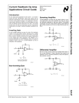 OA-07 Current Feedback Op Amp Applications Circuit Guide