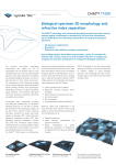 Biological specimen 3D morphology and refractive index separation