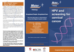 HPV and screening for cervical cancer HPV and screening for