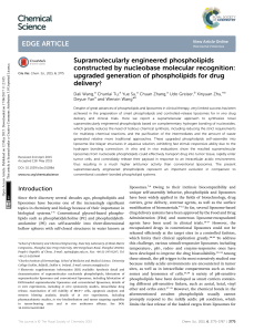 Supramolecularly engineered phospholipids
