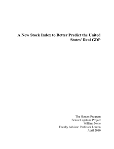 A New Stock Index to Better Predict the United States` Real GDP