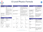 O Level Physics Formula