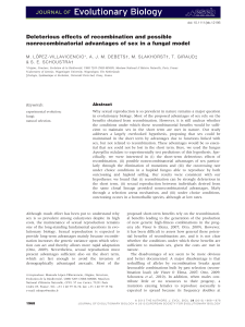 Deleterious effects of recombination and possible