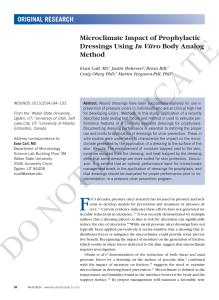 Microclimate Impact of Prophylactic Dressings Using