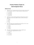 Practice Problems Chapter 34 Electromagnetic Waves